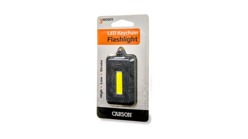 Carson Keychain Flashlight, Grey, 1.4 in x 0.5 in x 2.4 in, KL-10GY