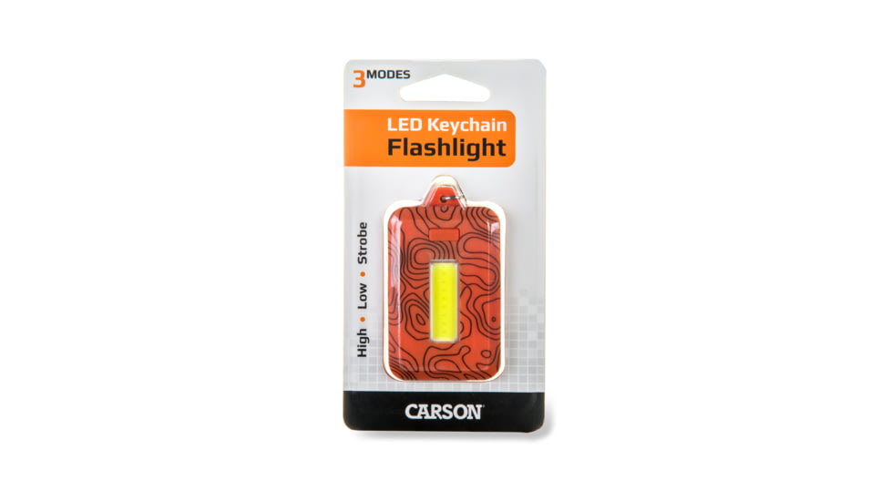 Carson Keychain Flashlight, Orange, 1.4 in x 0.5 in x 2.4 in, KL-10OR