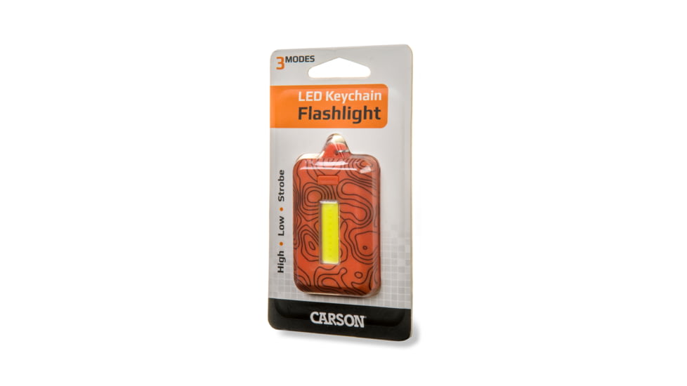 Carson Keychain Flashlight, Orange, 1.4 in x 0.5 in x 2.4 in, KL-10OR