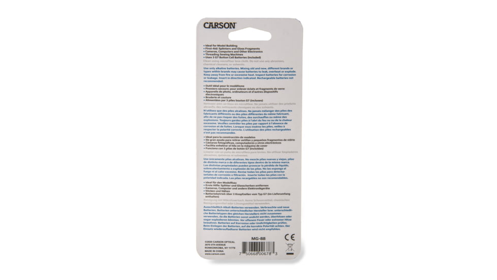 Carson MagniGrip 4x LED Lighted Magnifier w/ Precision Tweezers - Batteries Included MG-88