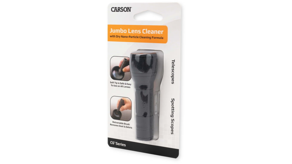Carson Optical C6 Reusable Jumbo Lens Cleaner w/ Dry Nano-Particle Cleaning Formula, Black, 0.9 in x 0.9 in x 3.3 in, CS-45