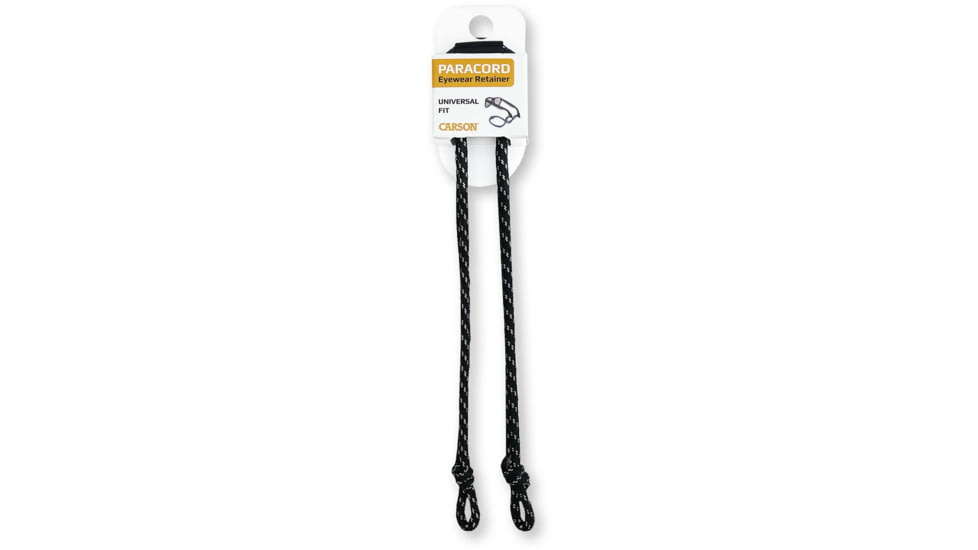 Carson Optical Paracord Eyewear Retainers, Black/Reflective Grey, EX-50BGY