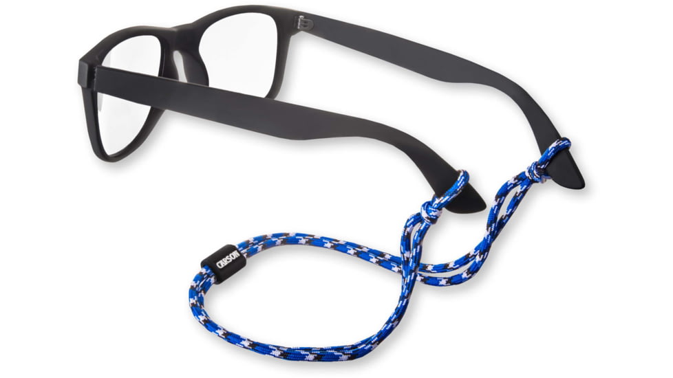 Carson Optical Paracord Eyewear Retainers, Blue/Black/White, EX-50BUB