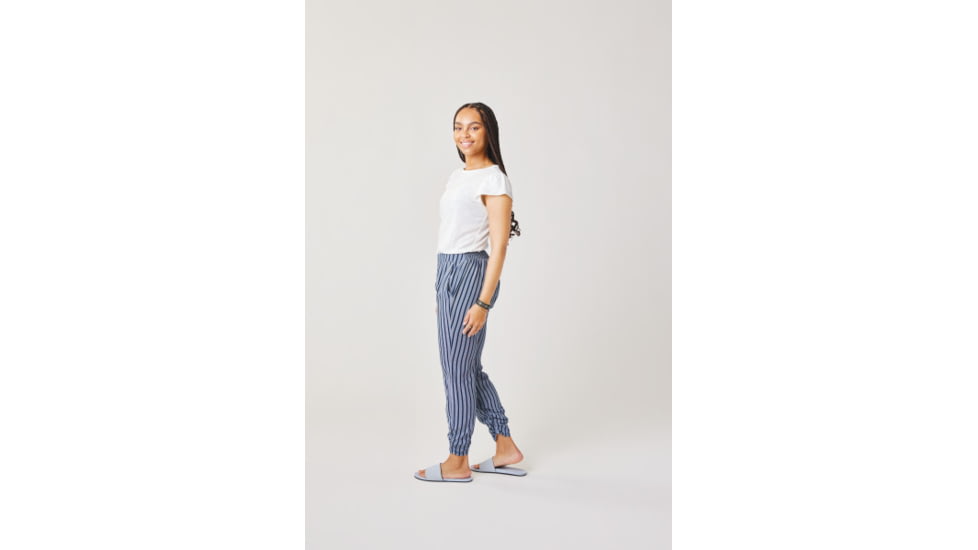 Carve Designs Avery Beach Pant - Womens, Navy Stripe, Medium, PTWY89-419-MD