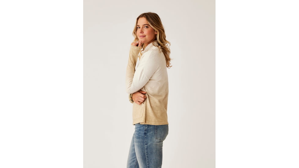 Carve Designs Bodie Funnel Neck - Womens, Lt. Khaki Ombre, Extra Small, TKRB76-244-XS