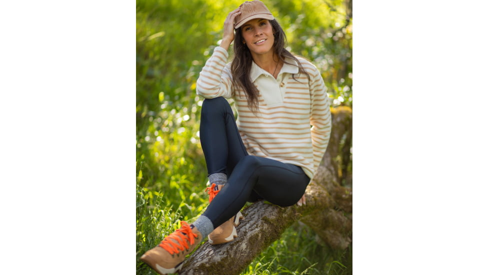 Carve Designs Clara Fleece Pullover - Womens, Birch Even Stripe, Medium, FLPO15-282-MD