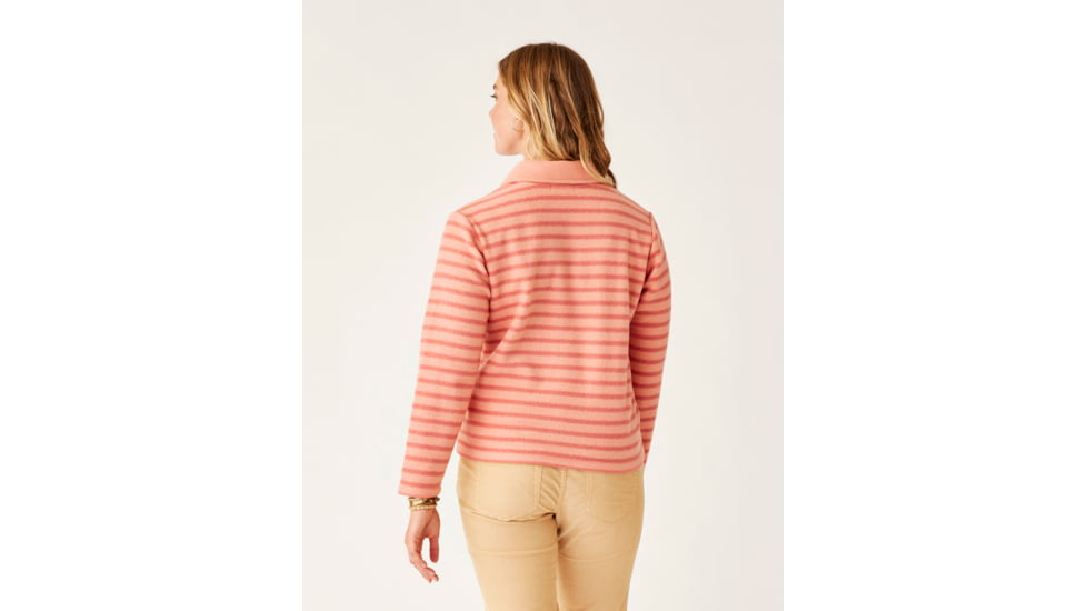 Carve Designs Clara Fleece Pullover - Womens, Lt. Henna Even Stripe, Small, FLPO15-637-SM