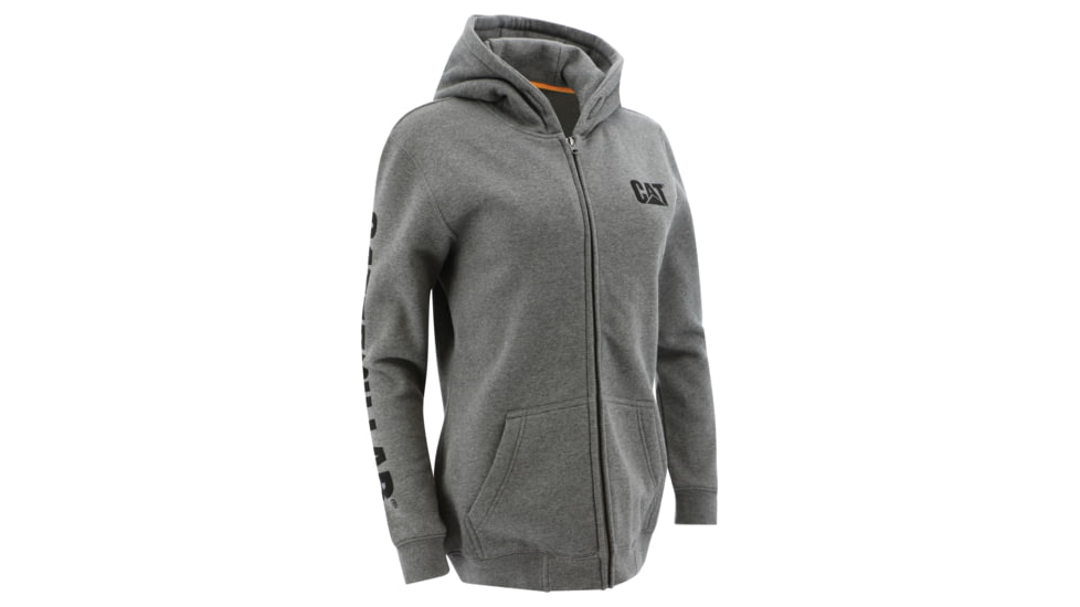 Caterpillar Banner Full Zip Hoodie - Women's, Large, Dark Heather Grey, 1050005-10123-L