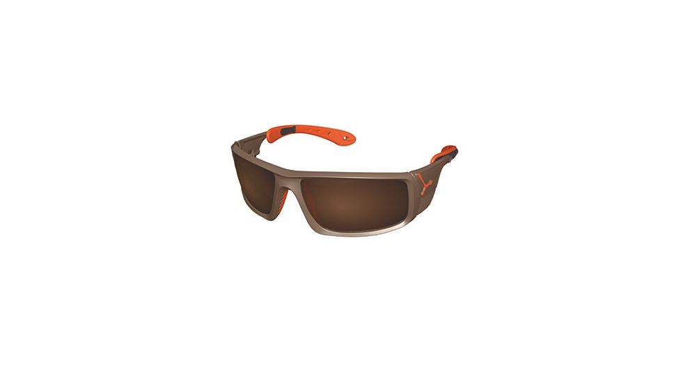 Cebe Ice 8000 Sunglass Deep Dark Brown/Orange Frame, Brown AR Lens CBICE80003