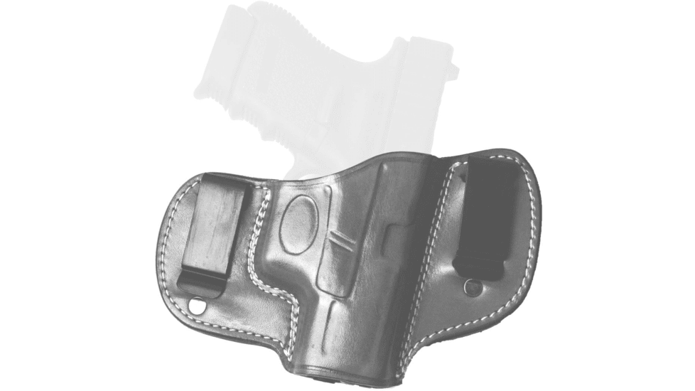 Cebeci Arms Leather Double Clip IWB Holsters, Colt King Cobra 4.25in, Left, Black, 20590LB88