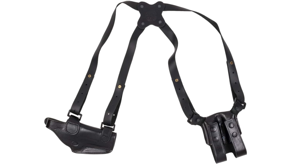 Cebeci Arms Leather Horiz. Shoulder Holster LHS for Springfield XD9, XD40 Full Size 4.5in, Black, Right 21020RB40