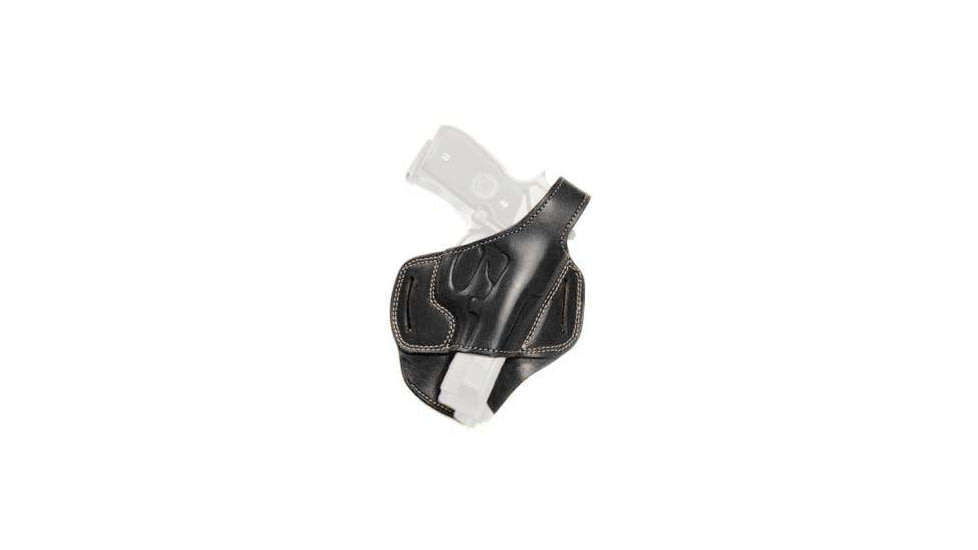 Cebeci Arms Leather Pancake Holster Open Muzzle for Walther Creed, Black, Left Hand, 20917LB83