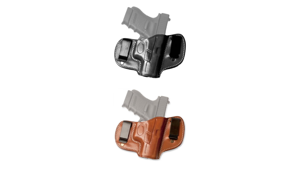 Cebeci Arms Ruger Leather Double Clip Inside Waistband Holster 20590, Black, Tan