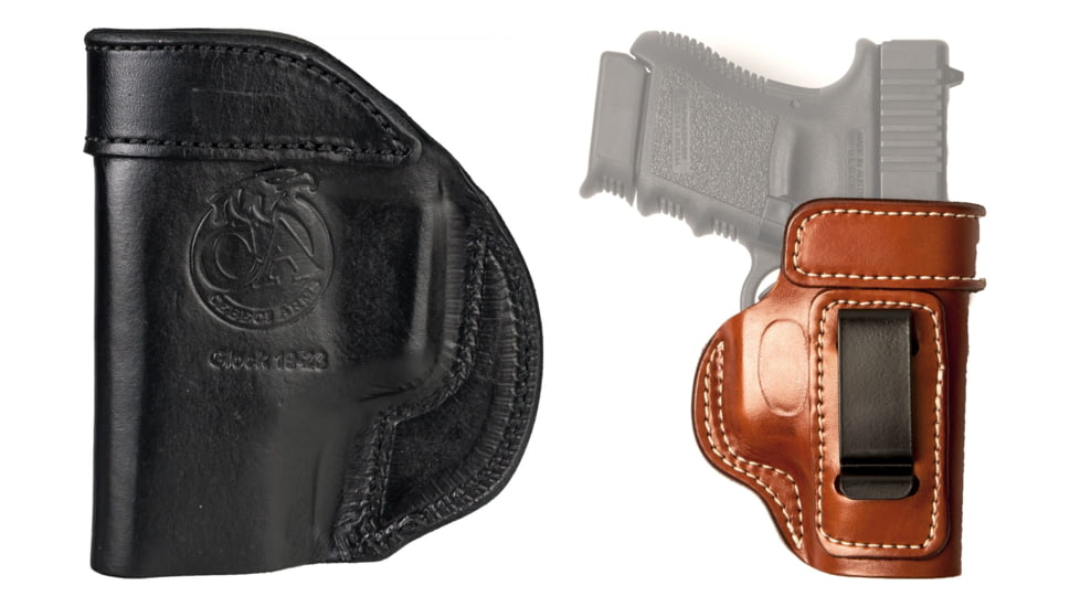 Cebeci Arms SCCY Leather IWB Holster Reinforced Mouth 20799, Black, Tan