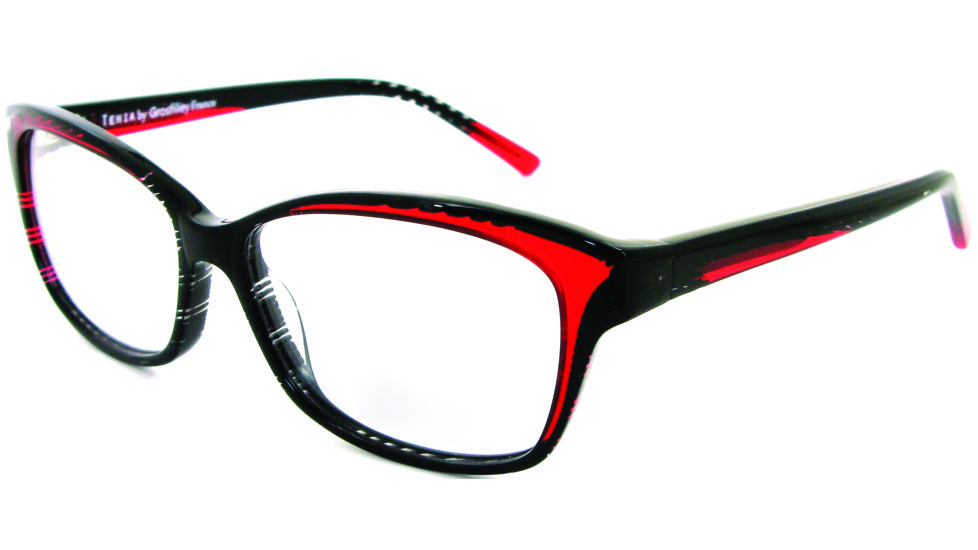 Chantal Thomass 50011 Eyeglass Frames, Female, Black Crystal-Brown-Green Frame, 54-14-135 50011-C3