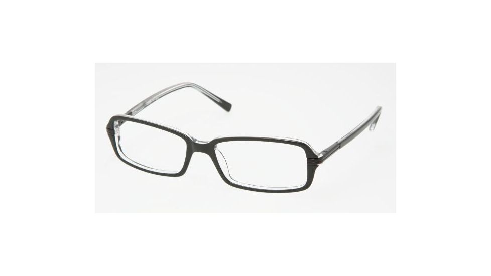 Chaps CP 3035 Eyeglasses Styles Black/Crystal Frame w/Non-Rx 53 mm Diameter Lenses, 541-5316