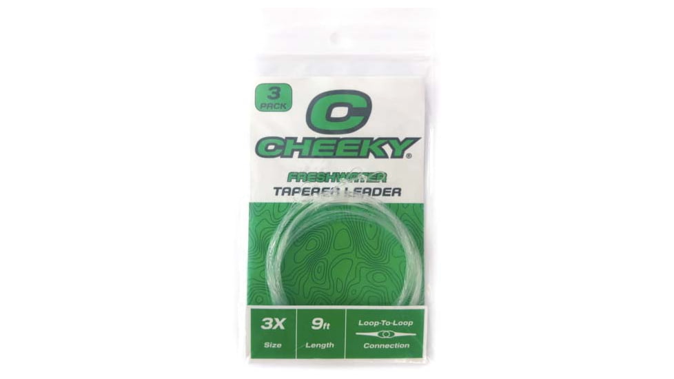 Cheeky Fishing Freshwater Leader 3-Pack, Clear Nylon, 3X, 8.3 lb test, C-LEA-3XN-3PK