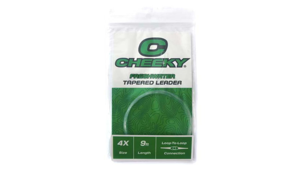 Cheeky Fishing Freshwater Leader, Clear Nylon, 4X, 6.5 lb test, C-LEA-4XN-1PK