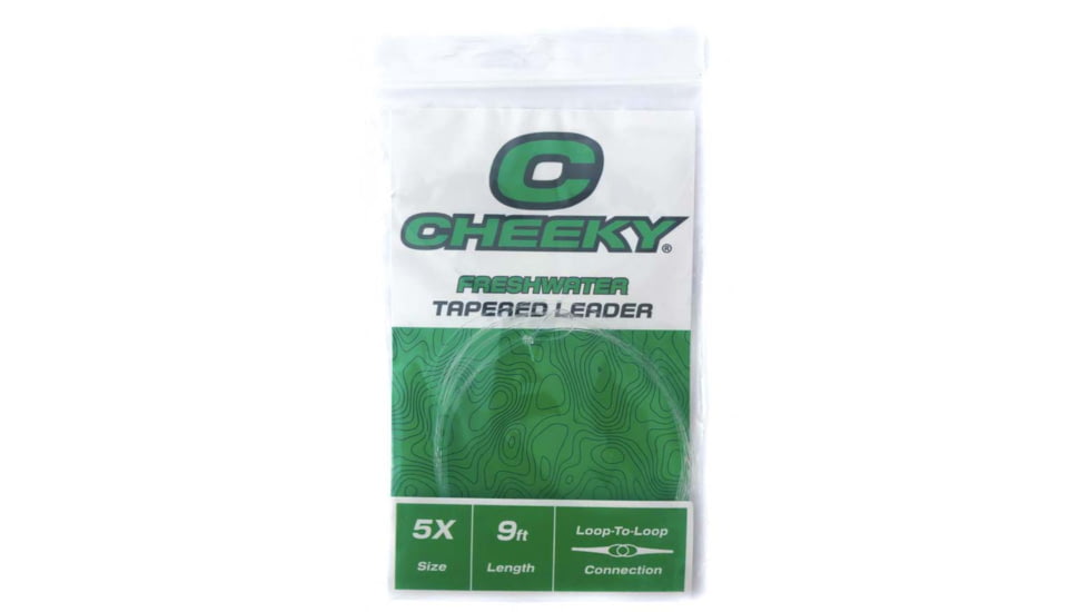 Cheeky Fishing Freshwater Leader, Clear Nylon, 5X, 4.8 lb test, C-LEA-5XN-1PK