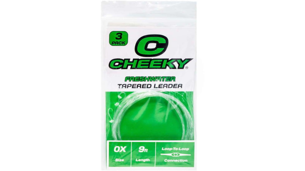 Cheeky Fishing Freshwater Leader, 3-Pack, 0X, Clear, C-LEA-0XN-3PK