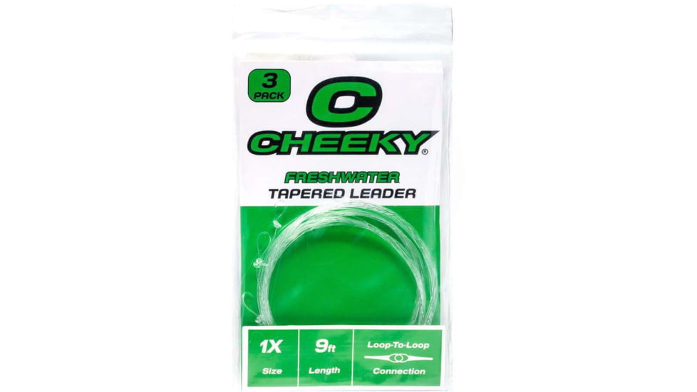 Cheeky Fishing Freshwater Leader, 3-Pack, 1X, Clear, C-LEA-1XN-3PK