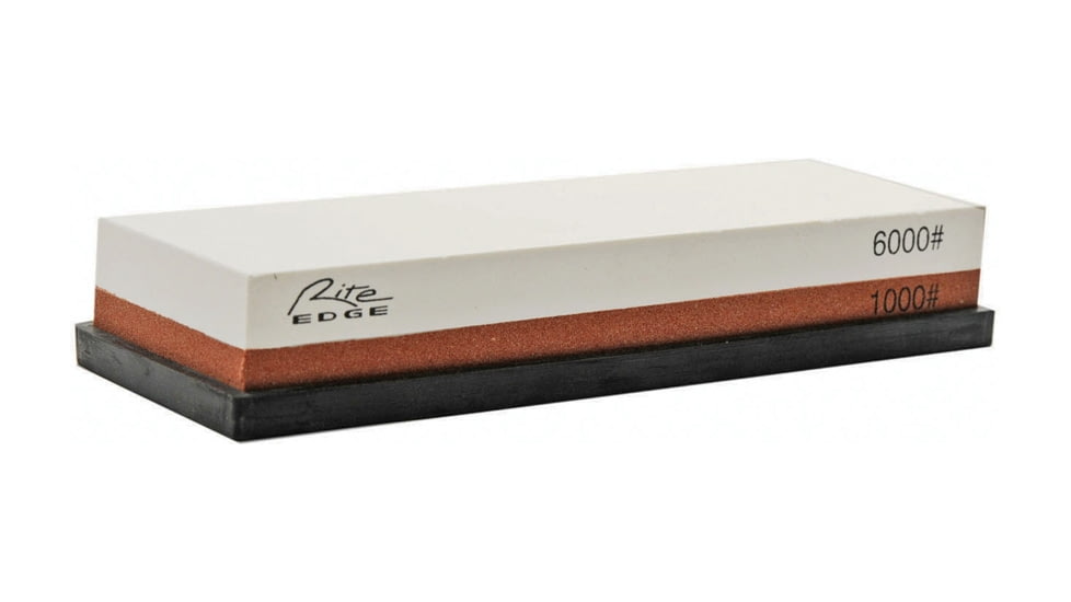 China Made Sharpening Stone 1000/6000, 7.25in X 2.63in X 1.25in, Stone 7in X 2.25in X 1.13in, 1000 Grit Side For Sharpening And 6000 Grit Side For Honing, Gel Base, 212875