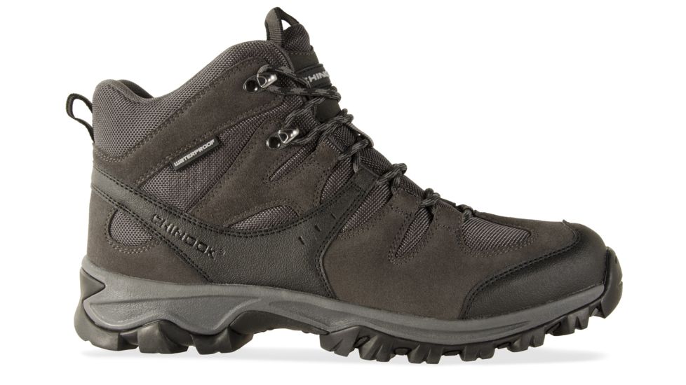 Chinook Footwear Oswego Wide Width Suede And Nylon Waterproof Hiker Boot - Mens, Dark Grey/Black, 8, 8540-050W-8