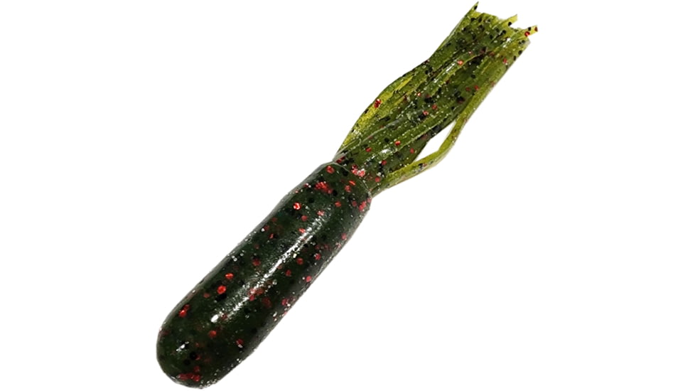 Chompers Finesse Tube Tube, 1, 3.5in, Watermelon/Red Flake, TB3N10-8