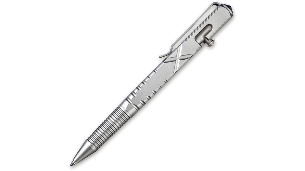 CIVIVI C-Quill Pen, 5in Overall, Anodized Finish, Bolt Action Mechanism, Pocket Clip, Schmidt P 900 M Ink Cartridge, Aluminum Construction, Color Gray, CP-01A