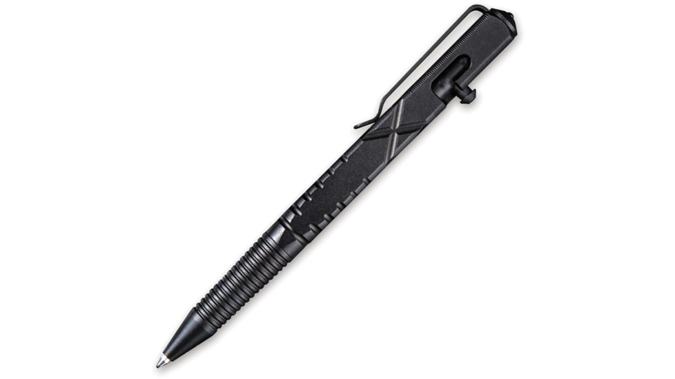 CIVIVI C-Quill Pen, 5in Overall, Black Anodized Finish, Bolt Action Mechanism, Pocket Clip, Schmidt P 900 M Ink Cartridge, CP-01B