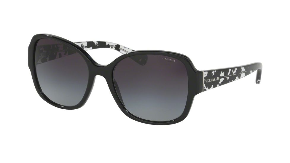 Coach HC8166F Bifocal Prescription Sunglasses HC8166F-534811-58 - Lens Diameter 58 mm, Frame Color Black/Black Crystal Mosaic