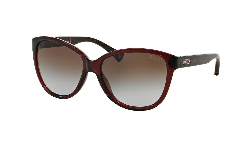 Coach L065 ROBYN HC8074 Bifocal Prescription Sunglasses HC8074-514768-58 - Lens Diameter 58 mm, Frame Color Burgundy/Dark Tortoise