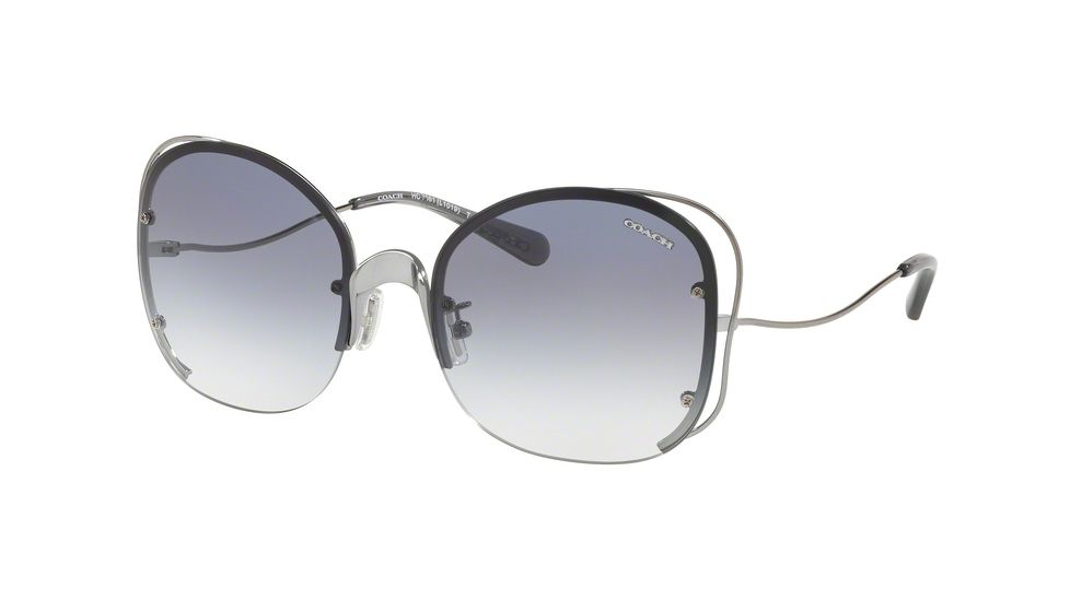 Coach L1019 HC7081 Bifocal Prescription Sunglasses HC7081-900479-58 - Lens Diameter 58 mm, Frame Color Shiny Standard Gunmetal