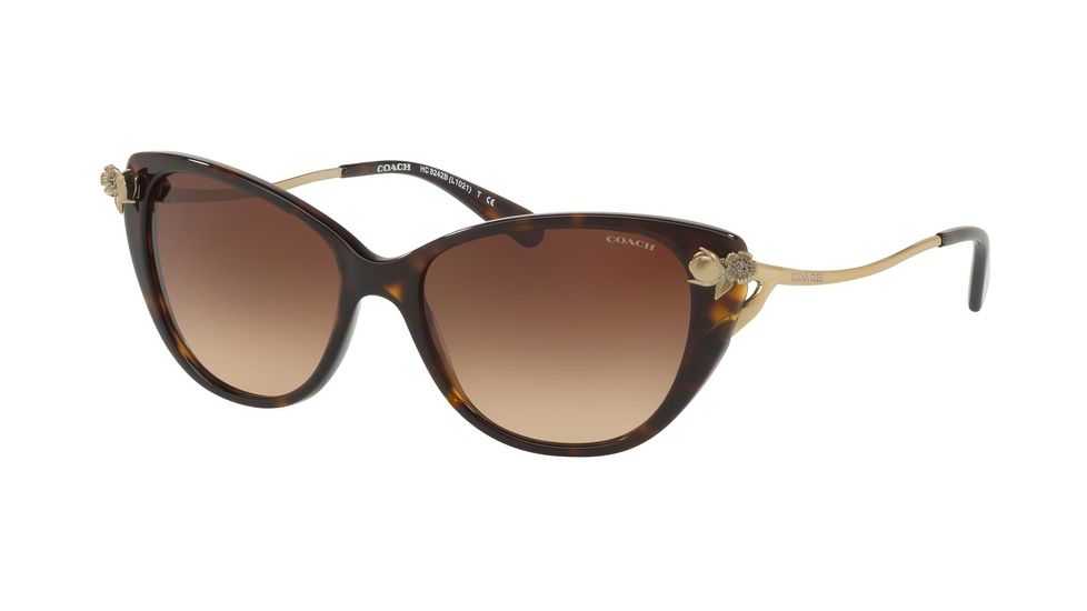 Coach L1022 HC8242BF Bifocal Prescription Sunglasses, 56mm, Dark Tortoise, HC8242BF-548574-56-BI
