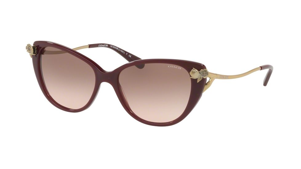 Coach L1022 HC8242BF Bifocal Prescription Sunglasses HC8242BF-552011-56 - Lens Diameter 56 mm, Frame Color Oxblood