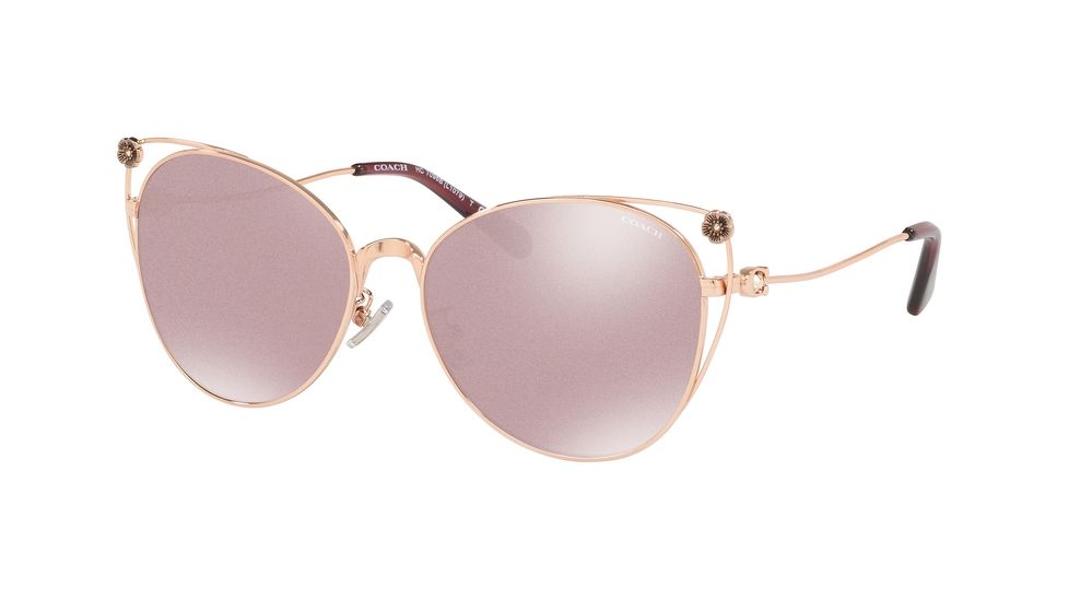 Coach L1079 HC7096B Progressive Prescription Sunglasses, 58mm, Shiny Rose Gold, HC7096B-93310E-58-PRO