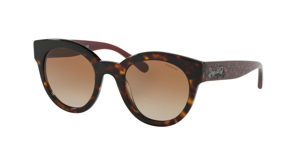 Coach L1084 HC8265 Progressive Prescription Sunglasses, 51mm, Dark Tortoise, HC8265-512013-51-PRO