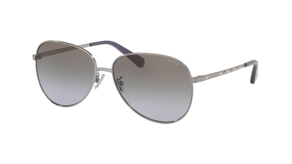 Coach L1089 HC7094 Progressive Prescription Sunglasses, 60mm, Gunmetal, HC7094-90044Q-60-PRO