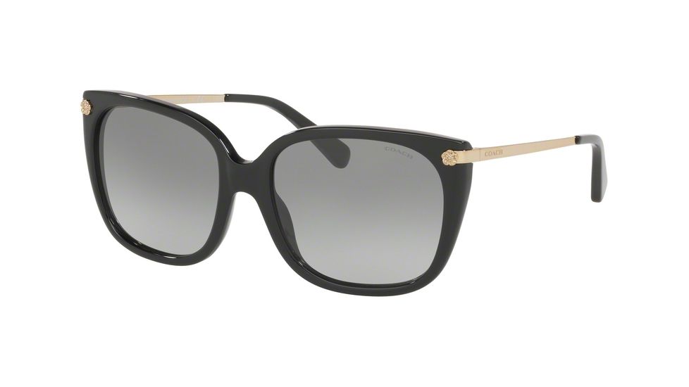 Coach L1097 HC8272 Bifocal Prescription Sunglasses, 56mm, Black, HC8272-500211-56-BI