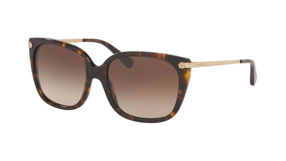 Coach L1097 HC8272 Bifocal Prescription Sunglasses, 56mm, Dark Tortoise, HC8272-512013-56-BI