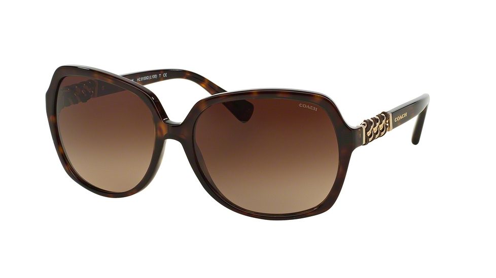 Coach L130 HC8155Q Progressive Prescription Sunglasses HC8155Q-512013-59 - Lens Diameter 59 mm, Frame Color Dark Tortoise