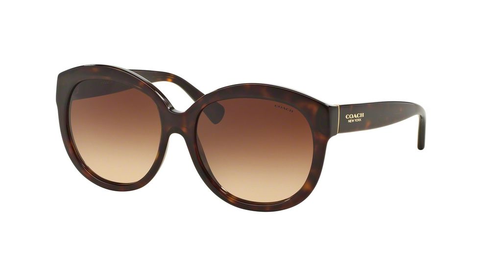 Coach L144 HC8159 Progressive Prescription Sunglasses HC8159-512013-55 - Lens Diameter 55 mm, Frame Color Dark Tortoise