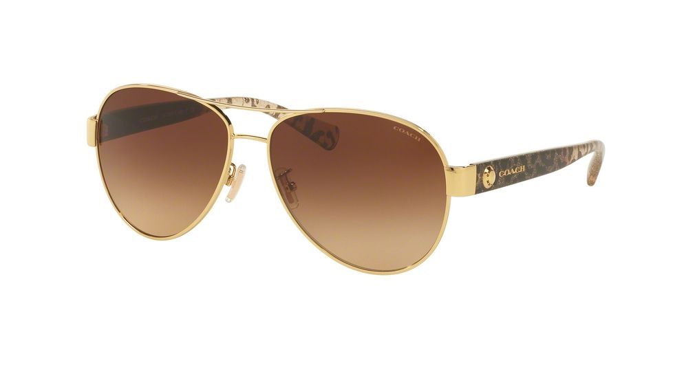 Coach L148 HC7063 Bifocal Prescription Sunglasses HC7063-926013-58 - Lens Diameter 58 mm, Frame Color Gold/Wild Beast