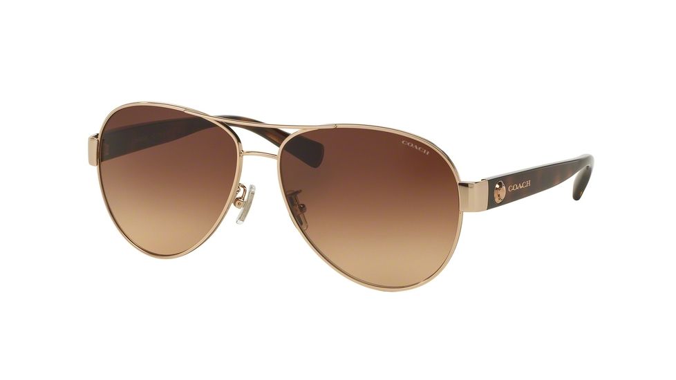 Coach L148 HC7063 Bifocal Prescription Sunglasses HC7063-926213-58 - Lens Diameter 58 mm, Frame Color Light Gold/Dark Tortoise