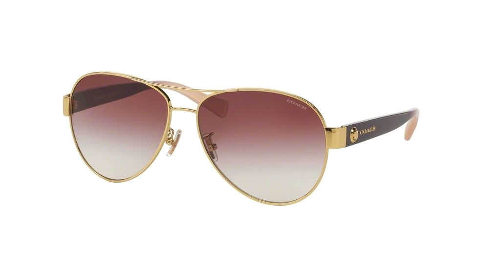 Coach L148 HC7063 Bifocal Prescription Sunglasses HC7063-92638H-58 - Lens Diameter 58 mm, Frame Color Gold/Plum Blush Gradient