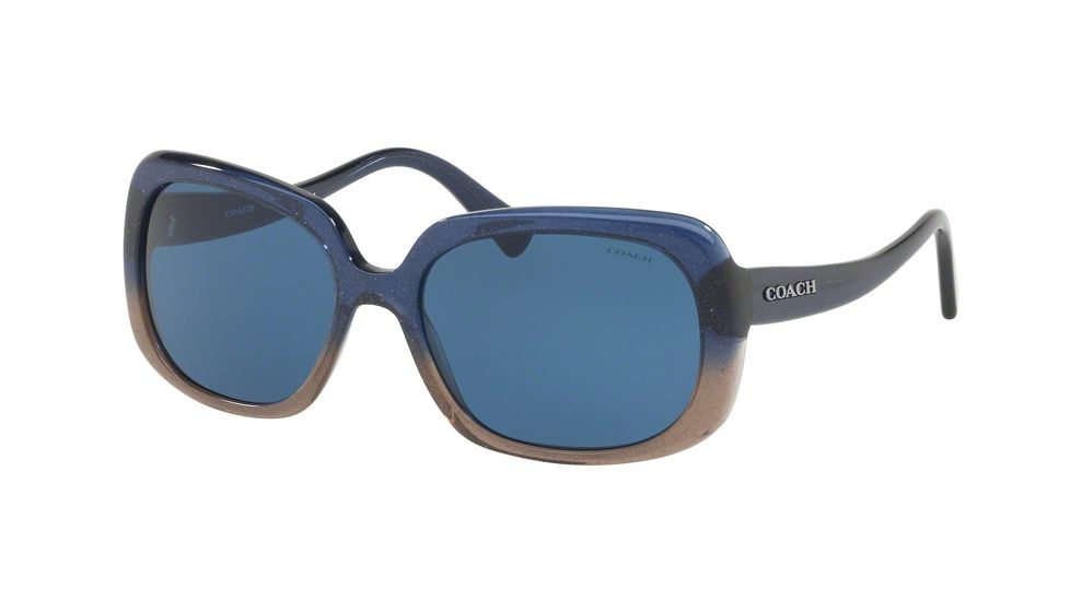 Coach L1592 HC8178F Bifocal Prescription Sunglasses HC8178F-547480-57 - Lens Diameter 57 mm, Frame Color Denim Taupe Glitter Gradient