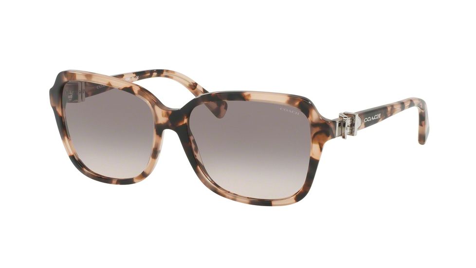 Coach L1599 HC8179F Single Vision Prescription Sunglasses HC8179F-54033B-58 - Lens Diameter 58 mm, Frame Color Peach Tortoise