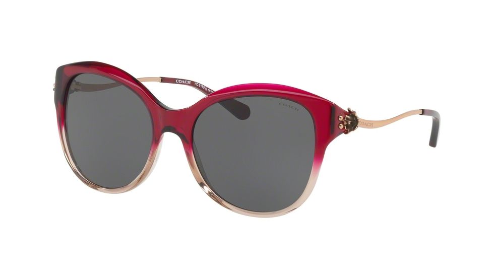 Coach L1610 HC8189 Progressive Prescription Sunglasses HC8189-547387-55 - Lens Diameter 55 mm, Frame Color Red Sand Gradient
