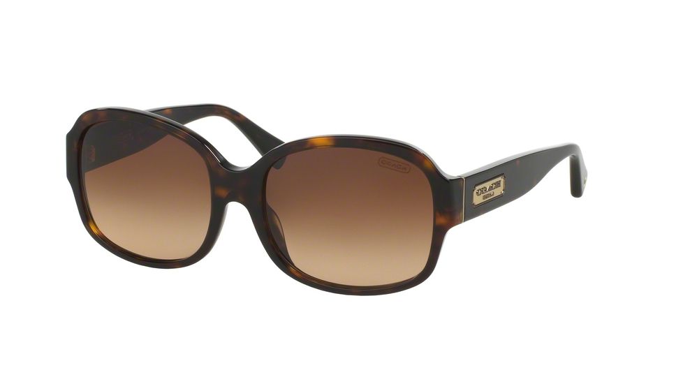 Coach L522 CARLA HC8041F Sunglasses 500113-56 - Tortoise Frame, Brown Gradient Lenses
