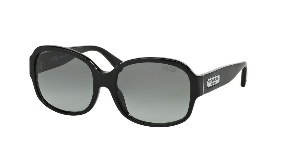Coach L522 CARLA HC8041F Sunglasses 500211-56 - Black Frame, Grey Gradient Lenses